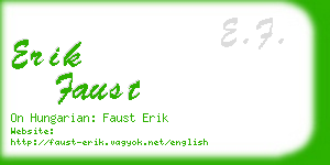 erik faust business card